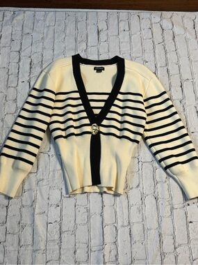 Cream striped long sleeve